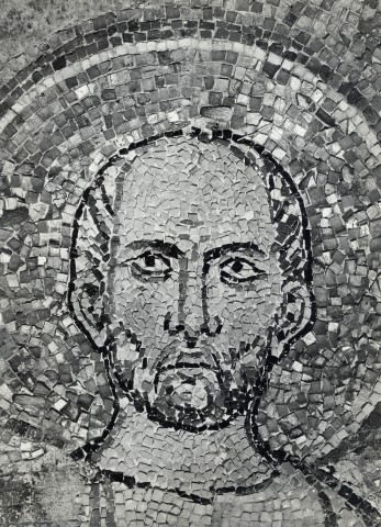 Zigrossi, Giuseppe — Anonimo romano sec. VII - S. Stefano Rotondo, mosaico: volto di san Primo — particolare